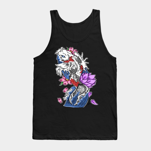 Koi Carp Tank Top by SamuelMcCrackenArtworks